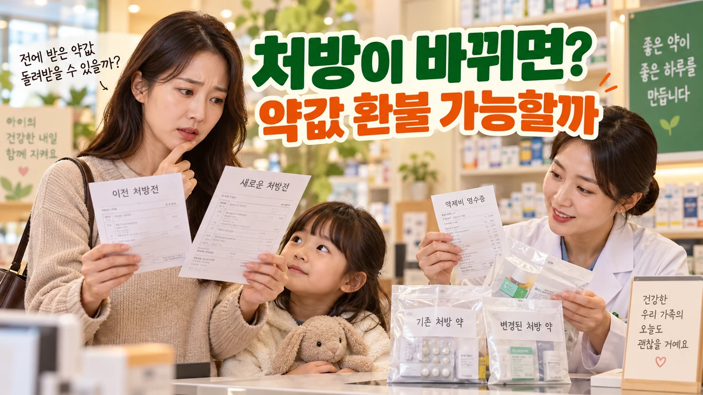 약 처방이 바뀌었을 때 이전 약값은 환불받을 수 있을까?