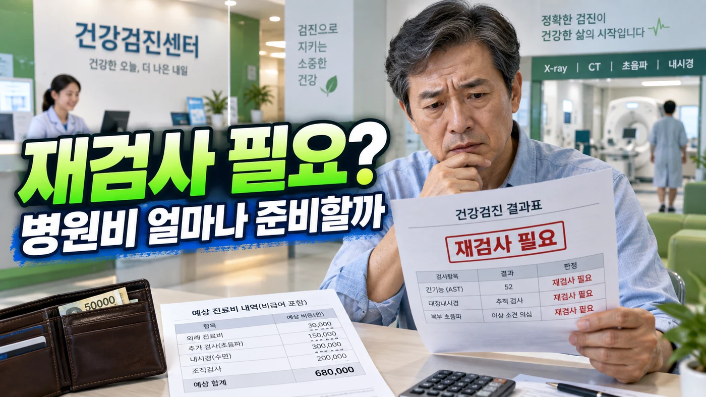 건강검진 결과에서 재검사가 나오면 병원비는 어떻게 준비해야 할까?