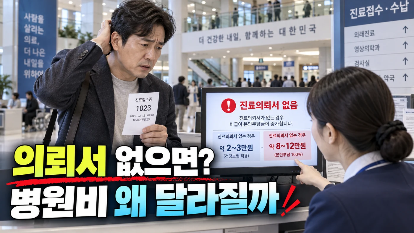 상급병원 진료의뢰서가 없으면 비용이 왜 달라질까?