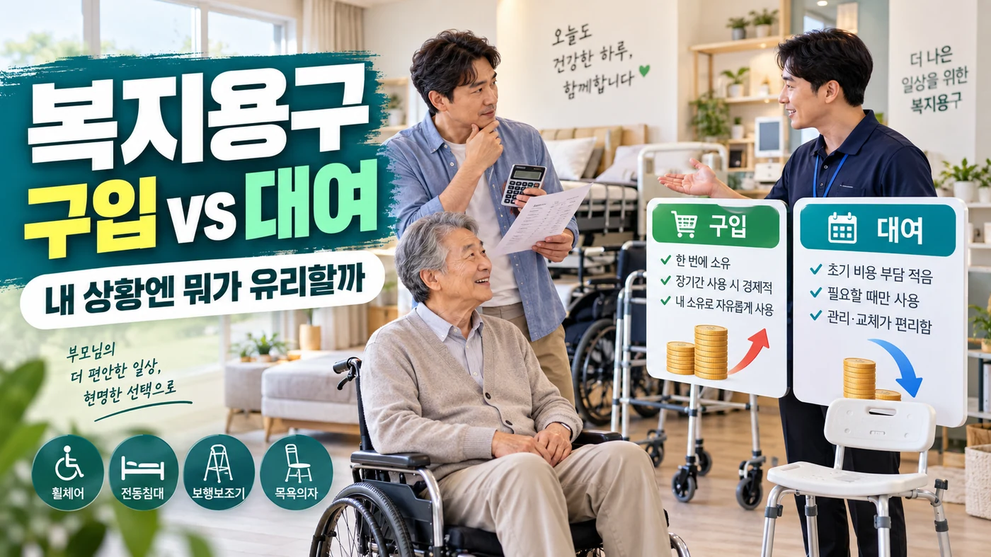 복지용구 구입과 대여 중 무엇이 더 유리할까?