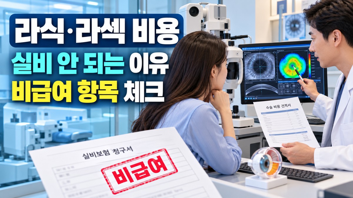 라식·라섹 수술비, 실손보험 청구가 원천적으로 안 되는 이유
