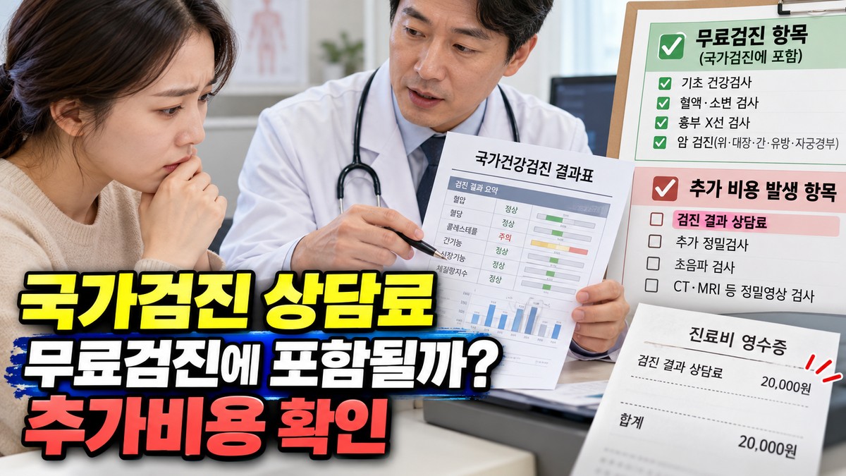 국가검진 결과 상담료, 무료검진에 포함될까? 병원에서 추가 비용이 붙는 이유