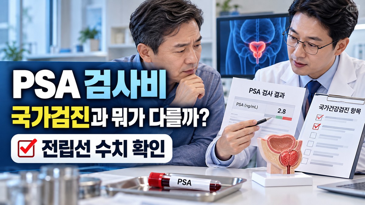 전립선특이항원 검사비, 국가검진과 별도검사 차이
