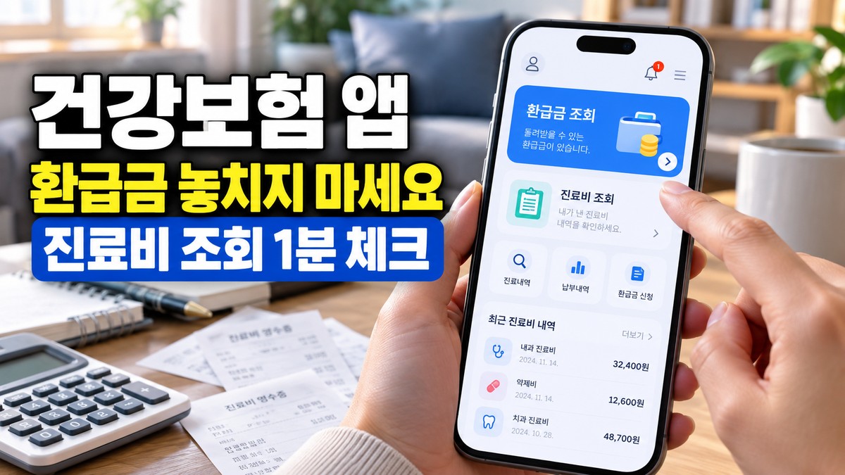 The건강보험 앱, 환급금·진료비 얼마인지 조회하는 법